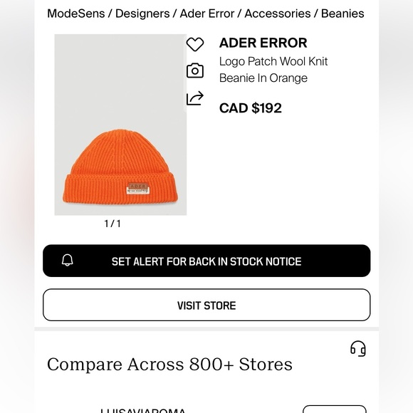 Ader Error Accessories - Ader Error Wool Knit Beanie in orange  (100% wool) BNWT🥳Xmas cco Sale 🎁